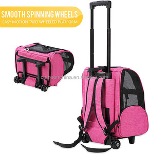 <span class=keywords><strong>Sac</strong></span> à dos de Transport pour animal de compagnie, pour <span class=keywords><strong>chien</strong></span> et chat, certifié Airline, avec roulettes, poussette à rouler, Transport en maille - Product Image 2