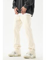 Design personnalisé pour hommes Jeans personnalisés pour hommes Pantalon en denim évasé Jean en denim cargo de haute qualité pour hommes Plantes