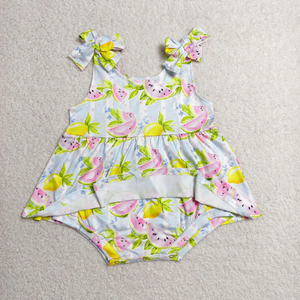 Túnica con Tirantes y Estampado de Fresas y Limones para Bebés Niñas - Product Image 2