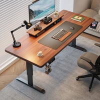 Table de bureau électrique réglable à moteur simple/double pour chambre à coucher, usage domestique, table rectangulaire pour ordinateur