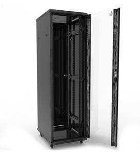 Gabinete de Red de 48U con Puerta de Vidrio con Cerradura y Gestión de Cables para Sala de Servidores - Product Image 3