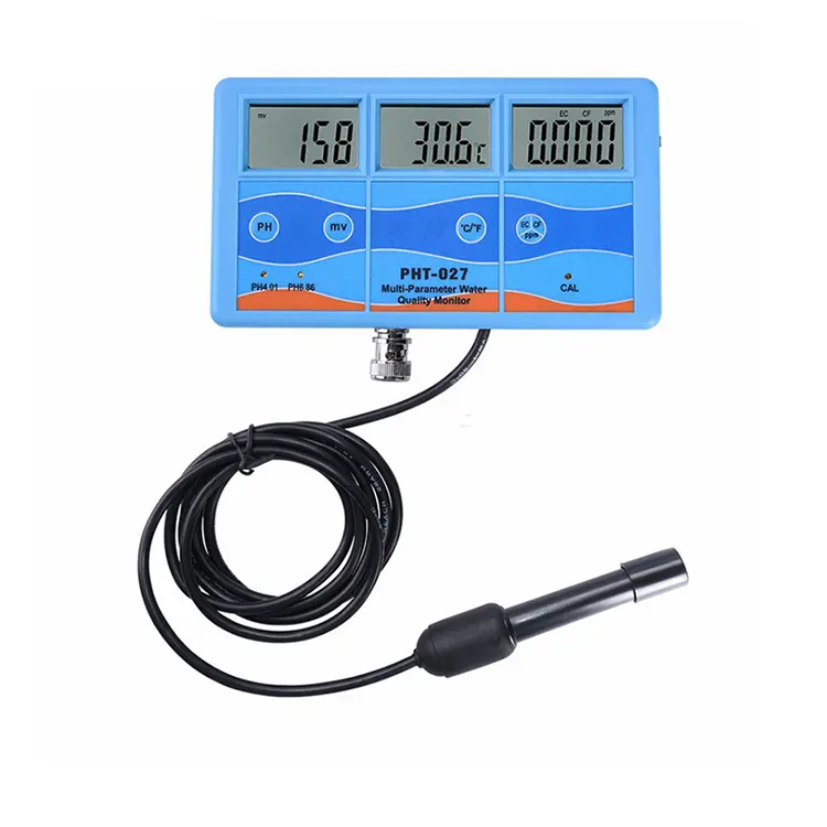 Digital On-line 6 in 1 Multifunction pH/TDS/EC/ORP/CF/TEMP Meter Controller Probe for Swimming Pool Aquiculture