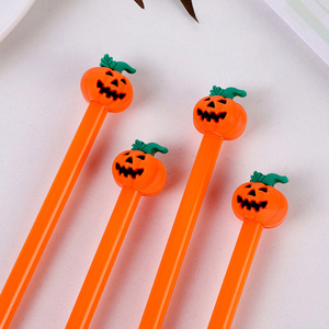 Halloween Pumpkin Head Gel Pen 0.5mm Plastic Shell Student Office Writing Instrument - Product Image 3