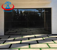 Puertas de Garaje Automáticas Inteligentes Wifi Premium ZHTDOORS de 8 x 7 Pies, Color Negro, para Casas