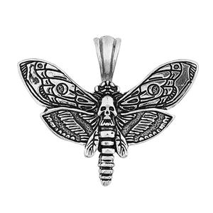 Collar con Colgante de Acero Inoxidable con Diseño de Mariposa y Efecto Esqueleto, Accesorios de Moda al por Mayor - Product Image 3