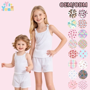 Conjunto <span class=keywords><strong>de</strong></span> Camiseta sin Mangas y Pantalones Cortos para Niña Pequeña, con Estampado <span class=keywords><strong>de</strong></span> Unicornio, Nubes y Arcoíris, Ideal para el Verano - Product Image 1