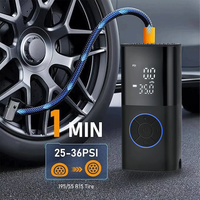 Mini compresseur d'air 12V DC portable avec jauge LED pour voiture, moto, vélo