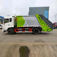 Camion compacteur de déchets Dongfeng Tianjin de 12 m³, camion d'assainissement scellé anti-fuite de 16 tonnes