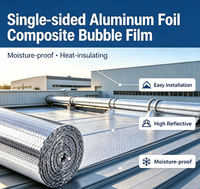 Rouleaux d'isolation en film bulle en aluminium, matériau d'isolation thermique pour toiture en aluminium, utilisé pour les toitures