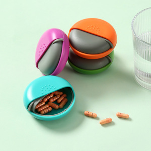 Caja de pastillas de PP antipolvo con compartimentos de una sola capa, portátil, mini contenedor de medicamentos para viaje - Product Image 1