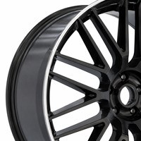 Jantes en alliage d'aluminium AL 18 19 20 21 22 pouces 5x112, design multi-rayons en maille, noir brillant, vente flash pour Mercedes Benz