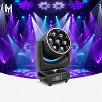 Luz de escenario móvil 7x40W RGBW 4 en 1 LED Bee Eye Zoom Wash con luz auxiliar, 7500K, 540° Pan/Tilt, DMX512 RDM