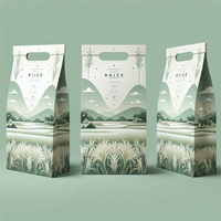 Sac d'emballage de riz personnalisé prévention des fuites de stockage 5kg 10kg 25kg 50kg sac de riz d'emballage en plastique avec boucle de poignet