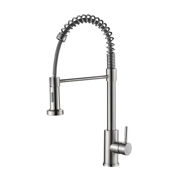 High End 304 Stainless Steel Rotatable Sink Water Faucet Mixer Tap Pull Out Kitchen Faucets Multifunction Water Taps