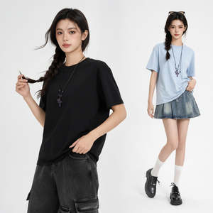 T-shirt de haute qualité en gros, 230 g/m², poids lourd, 100 % coton pur, pour hommes et femmes - Product Image 2