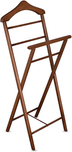 <span class=keywords><strong>Porte</strong></span>-vêtements pliable en bois massif, support de rangement en bois pour salle de bain, chambre et buanderie, design naturel et écologique - Product Image 4