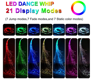 6ft giocattolo Rave ricaricabile in fibra di LED ideale per feste Rave, spettacoli di luci, Festival di danza in pizzo con frusta di Pixel EDM - Product Image 2
