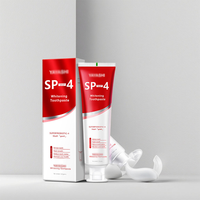 Vente transfrontalière de dentifrice probiotique SP4 certifié FDA/MSDS, blanchissant, haleine fraîche, élimination des taches, version anglaise pour le commerce extérieur