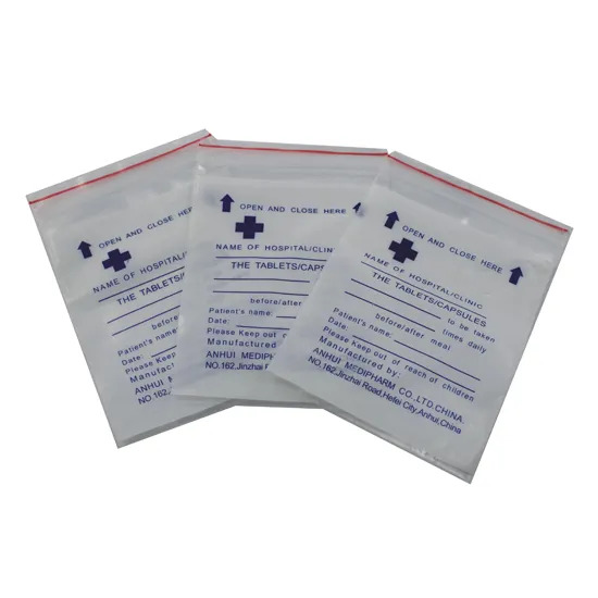 Hot Sale LDPE Ziplock Medicine Envelope Bags Plastic Dispensing for Hospital/Home Use Convenient for Medication Organization