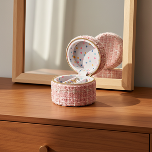 Fuxin <strong>Vintage</strong> <strong>Jewelry</strong> Storage <strong>Box</strong> Portable Anti-Oxidation Case for Earrings Necklaces &amp; Rings - Product Image 4