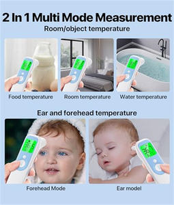 AOJ جبهته كهربائية أوتوماتيكية لا تلامس الطفل تصوير حراري بالأشعة تحت الحمراء مقياس حرارة محمول - Product Image 5