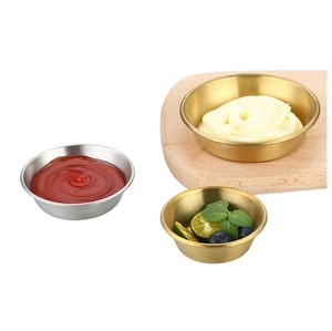 Piattini Rotondi Piccoli in Acciaio Inox 304, Ciotole Spesse per Condimenti e Sushi, Tazza Multifunzione per Salsa <span class=keywords><strong>di</strong></span> Soia - Product Image 5