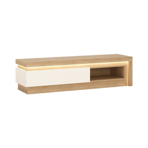 <span class=keywords><strong>Meuble</strong></span> <span class=keywords><strong>TV</strong></span> moderne en bois avec tiroir <span class=keywords><strong>et</strong></span> éclairage LED, console multimédia en chêne Riviera pour salon, chambre, appartement, compatible avec les téléviseurs de 65 pouces <span class=keywords><strong>et</strong></span> plus - Product Image 1