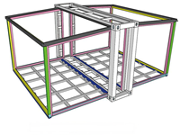 Maison conteneur extensible de 20 pieds, maison préfabriquée modulaire, mini-maison de 7 m de largeur, installation rapide, cabane pliable portable pour habitation