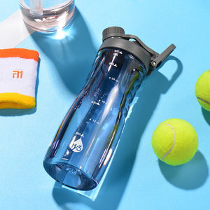 Bouteille d'eau en plastique de sport 970ml sans BPA avec couvercle en paille conception étanche <span class=keywords><strong>pour</strong></span> la forme d'haltère de forme physique de gymnase - Product Image 5