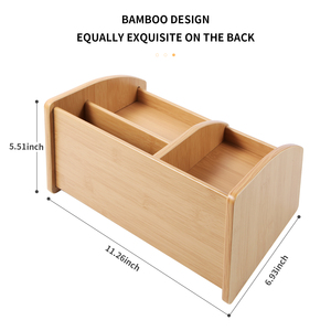 Boîte de rangement multifonctionnelle en bois écologique Glosen <span class=keywords><strong>C2032</strong></span> avec compartiments, capacité de 3 à 6 L - Product Image 4