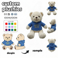 Juguetes de peluche personalizados, Muñecos de peluche, Mini Oso Feliz con Sudadera, Osos de peluche, Regalos de aniversario para centros comerciales, Juguetes con forma de pene, Peluches suaves, Peluches de gato personalizados