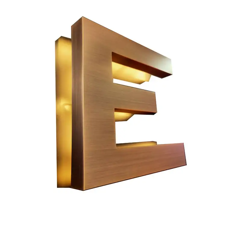 Drei dimensionale LED-Logo-Zeichen Letter Edge Light Outdoor Hintergrund beleuchtete Kanal buchstaben Logo-Zeichen Outdoor