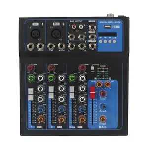 2020 mais novo professional Mini 4 Canal USB Audio Mixer Console