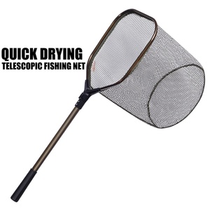 NOUVEAU Grand filet de pêche rétractable de 130 cm avec revêtement en alliage d'aluminium - Product Image 1