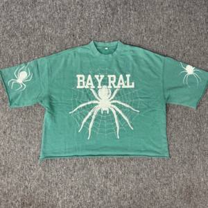 เสื้อครอปโอเวอร์ไซส์สำหรับผู้ชายเสื้อครอปโอเวอร์ไซส์แบบย้อนยุคผ้าบ็อกซี่น้ำหนักมากออกแบบโลโก้ได้ตามต้องการ - Product Image 2