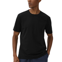 T-shirt pour homme 100% polyester 155G, manches courtes, col rond, t-shirts durables, logo personnalisé, vêtements pour homme en stock