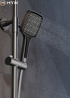 Ensemble de douche thermostatique numérique de luxe, en laiton blanc, douche de pluie, douche de cascade