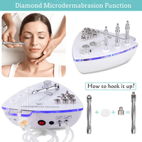 Appareil de beauté facial portable 2 en 1, vaporisateur d'oxygène pour le visage et microdermabrasion au diamant pour éliminer les points noirs