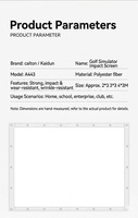 Écran d'impact Caiton pour simulateur de golf - Écran de projection pour cinéma maison intérieur/extérieur - Polyester haute résistance aux chocs