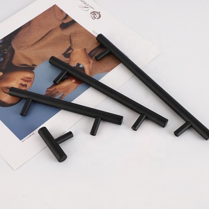 첸랑 모던 황동 T바 캐비닛 손잡이 블랙 가구 서랍 손잡이 주방 옷장 찬장 문 손잡이 - Product Image 2