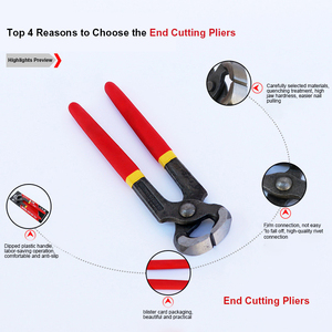 Pince coupante diagonale de 8 pouces, extracteur de clous, outil de levier et de coupe en acier au carbone avec poignée antidérapante à ressort - Product Image 3