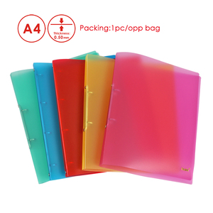 Foska Hot Bán A4 Thân Thiện Với Môi Dày Nhựa Vòng Chất Kết Dính Lỗ Tập Tin Cho Văn Phòng Kinh Doanh Sinh Viên - Product Image 3