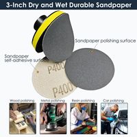 Kit de polissage automobile 78 pièces 3 pouces 75 mm, disques abrasifs, tampons de polissage en éponge et en laine avec plateau de support pour perceuse, pour le detailing automobile