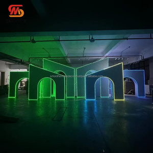 Suave recién llegado evento Fiesta escenario decoración Rgb Led luz blanca arco telón de fondo Panel acrílico arco soporte Decoración - Product Image 4