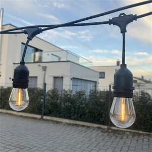 Luces colgantes impermeables de Navidad para exteriores, modelo S14 10m, 10 bombillas, cadena conectable, luces LED - Product Image 4