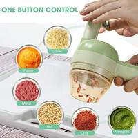 Dropshipping Europe Ensemble de coupe-légumes portable 4 en 1, hachoir de cuisine électrique Smart Gadget