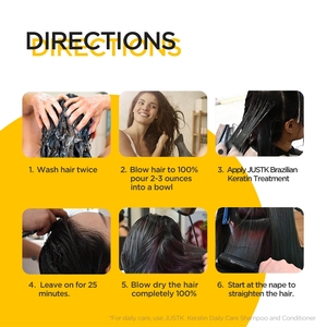JUSTK-queratina hidratante para el cabello, tratamiento alisador del cabello, proteína alisadora brasileña, tratamiento de queratina de colágeno - Product Image 5