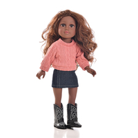 Poupée africaine-américaine de 18 pouces pour filles, bon marché, ensemble de vêtements, chaussures et accessoires, jouets pour enfants