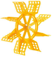 Aérateur à roue à aubes pour étang à poissons et crevettes, en PP/Nylon, couleur jaune, longue durée de vie, garantie 1 an, pièces de rechange