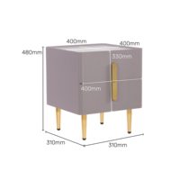 Mesa de Noche de Madera Sólida de Lujo con Acabado Natural para Dormitorio, Hotel y Espacios Interiores Premium